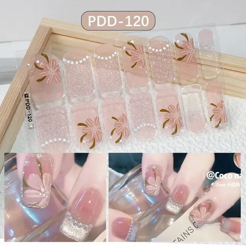 3D Waterproof Nail Sticker for Girls - Green & Butterfly Design - Image 18