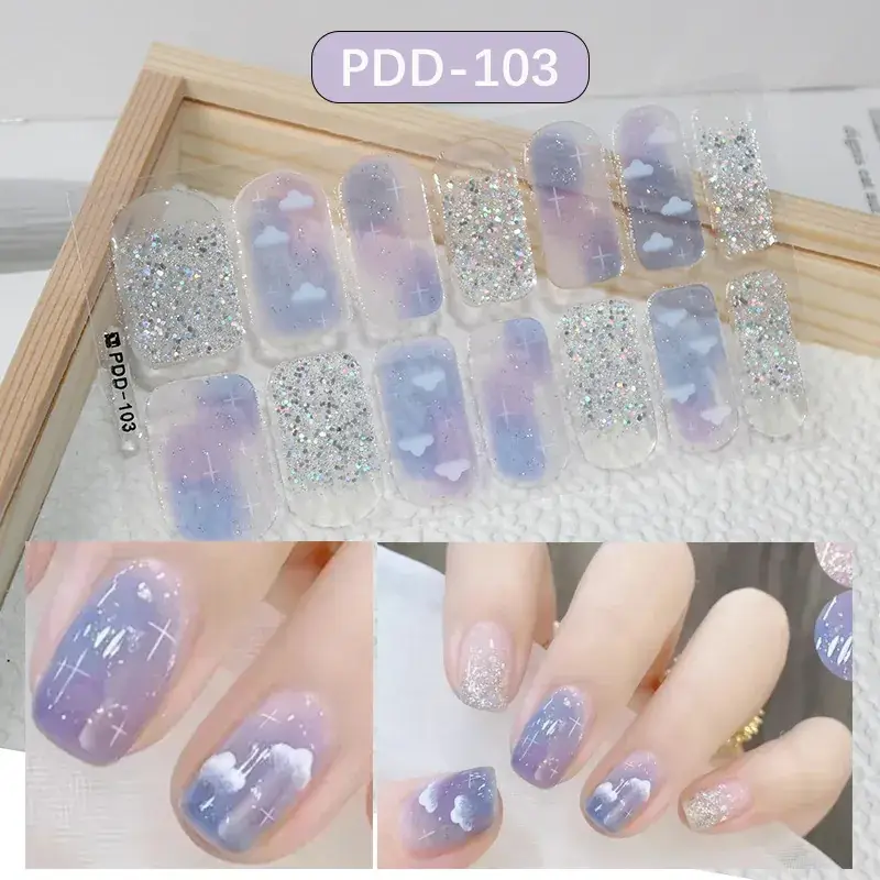 3D Waterproof Nail Sticker for Girls - Green & Butterfly Design - Image 3