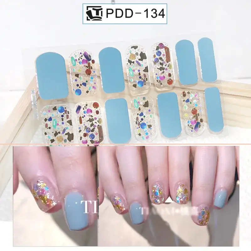 3D Waterproof Nail Sticker for Girls - Green & Butterfly Design - Image 30