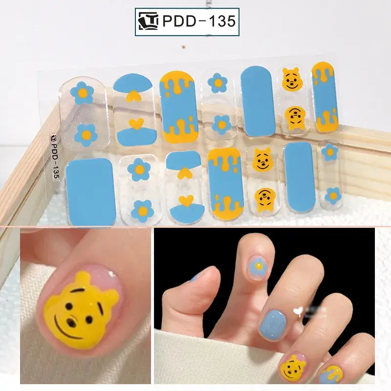 3D Waterproof Nail Sticker for Girls - Green & Butterfly Design - Image 31