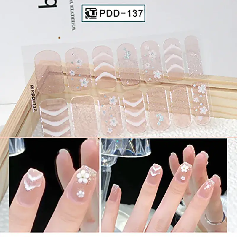 3D Waterproof Nail Sticker for Girls - Green & Butterfly Design - Image 33