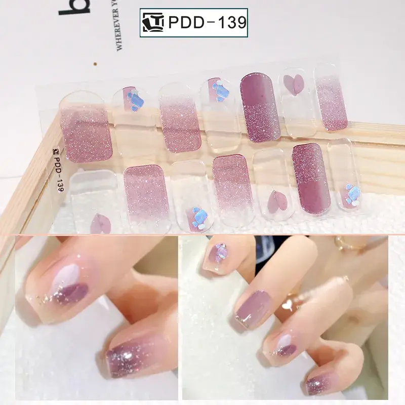 3D Waterproof Nail Sticker for Girls - Green & Butterfly Design - Image 35