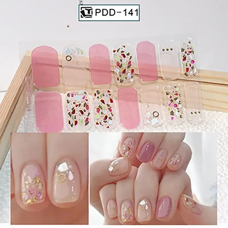 3D Waterproof Nail Sticker for Girls - Green & Butterfly Design - Image 37