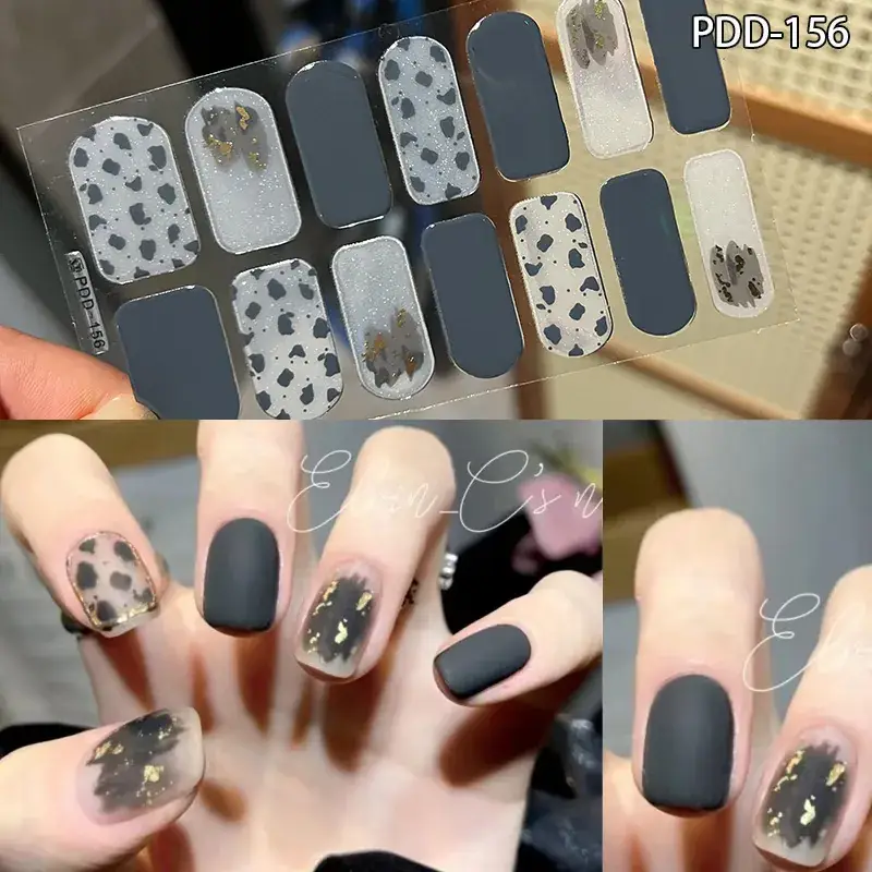 3D Waterproof Nail Sticker for Girls - Green & Butterfly Design - Image 48