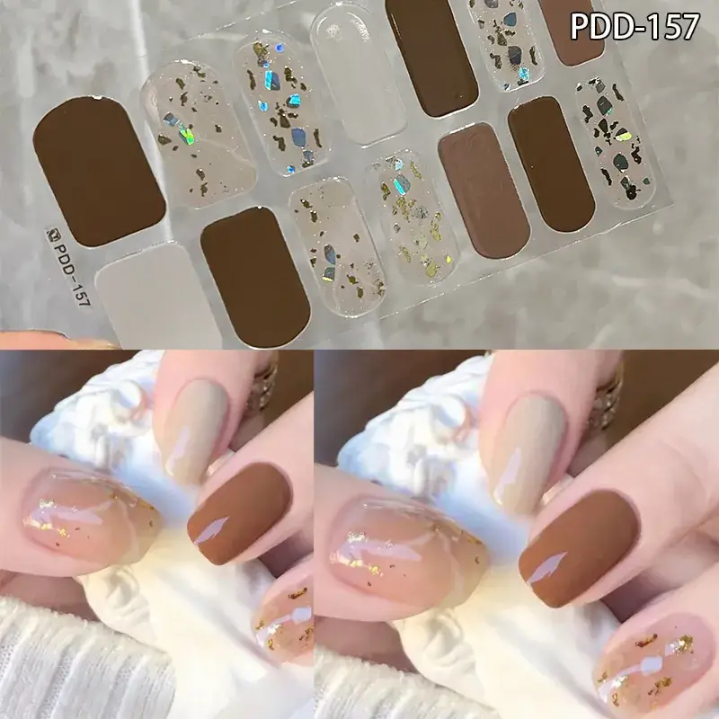 3D Waterproof Nail Sticker for Girls - Green & Butterfly Design - Image 49