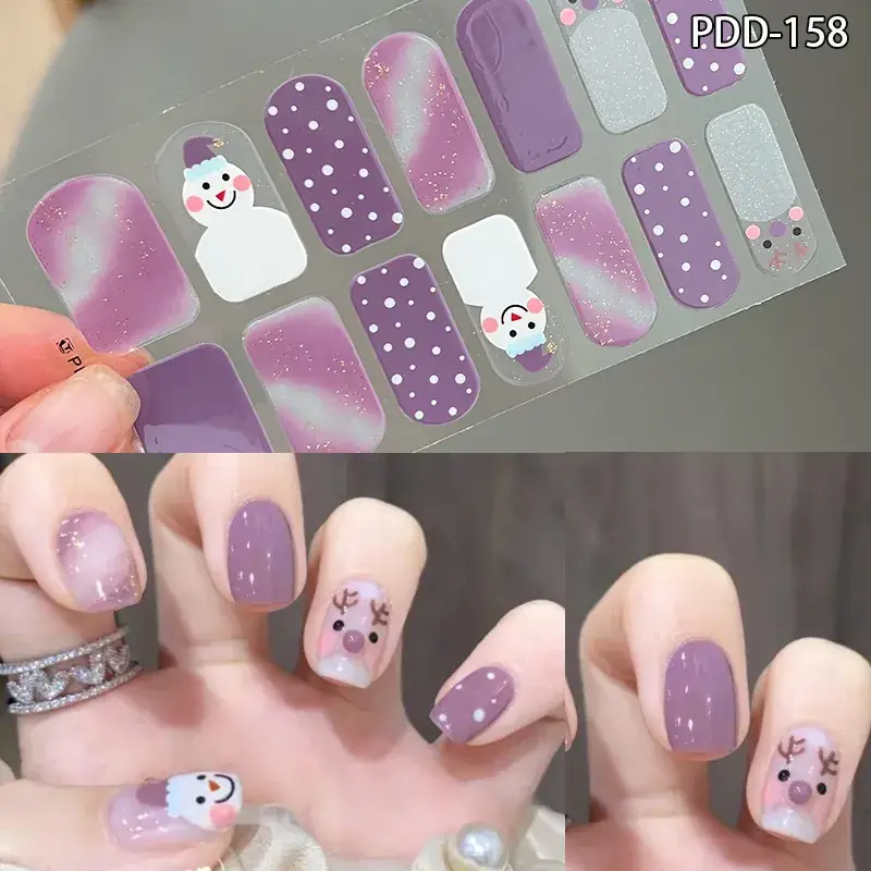 3D Waterproof Nail Sticker for Girls - Green & Butterfly Design - Image 50