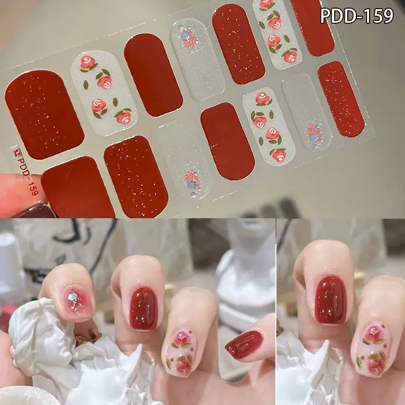 3D Waterproof Nail Sticker for Girls - Green & Butterfly Design - Image 51