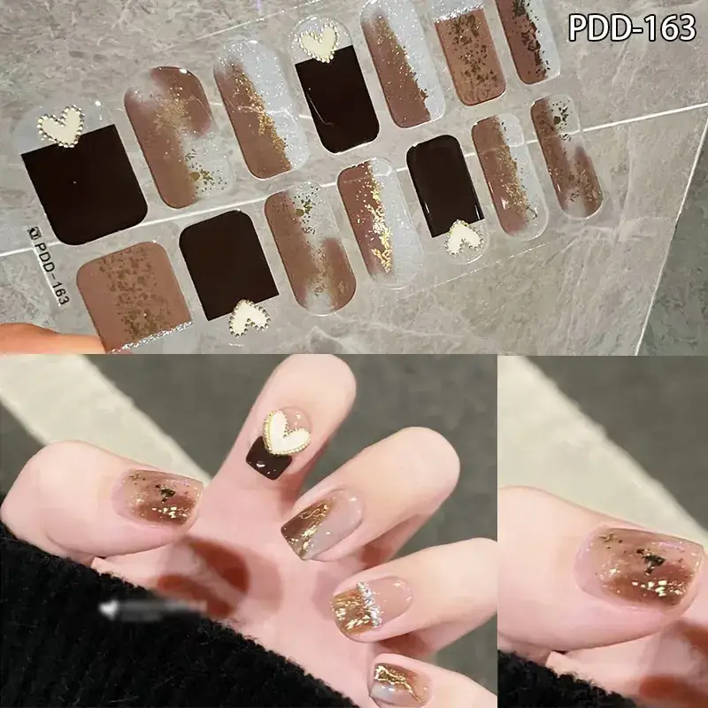 3D Waterproof Nail Sticker for Girls - Green & Butterfly Design - Image 55