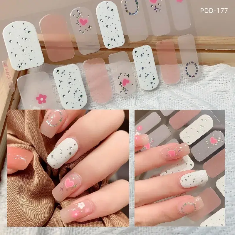3D Waterproof Nail Sticker for Girls - Green & Butterfly Design - Image 61