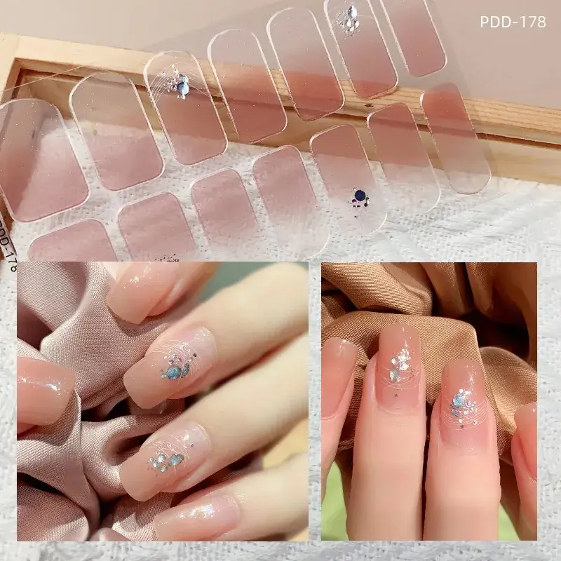 3D Waterproof Nail Sticker for Girls - Green & Butterfly Design - Image 62