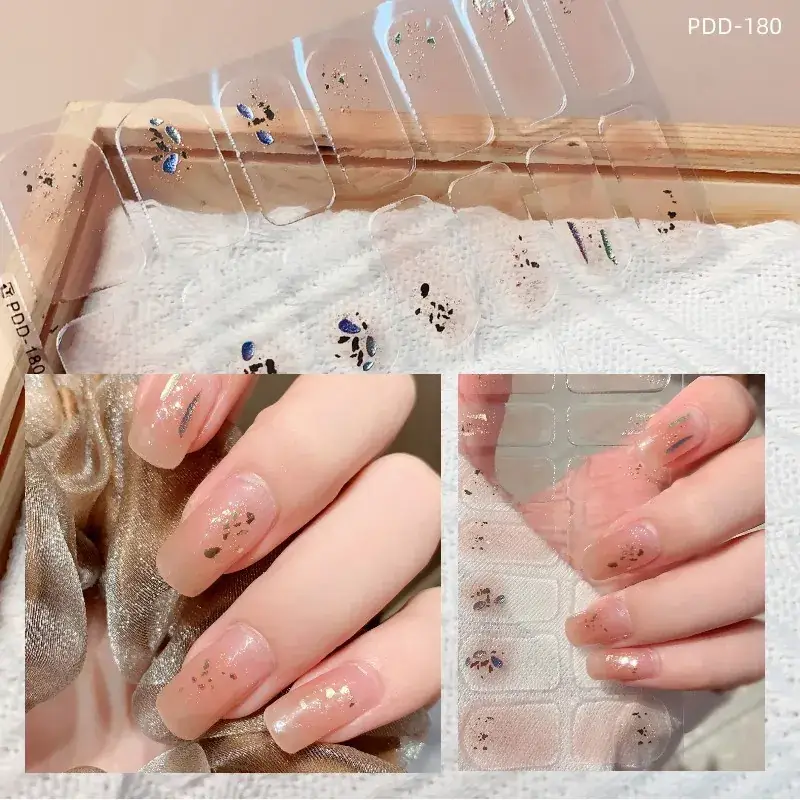 3D Waterproof Nail Sticker for Girls - Green & Butterfly Design - Image 64