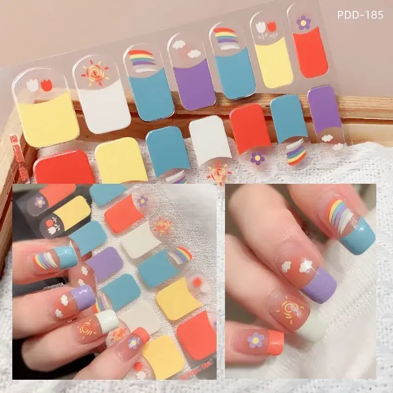 3D Waterproof Nail Sticker for Girls - Green & Butterfly Design - Image 69