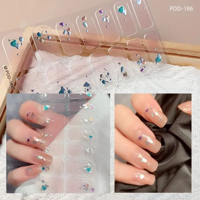 3D Waterproof Nail Sticker for Girls - Green & Butterfly Design - Image 70