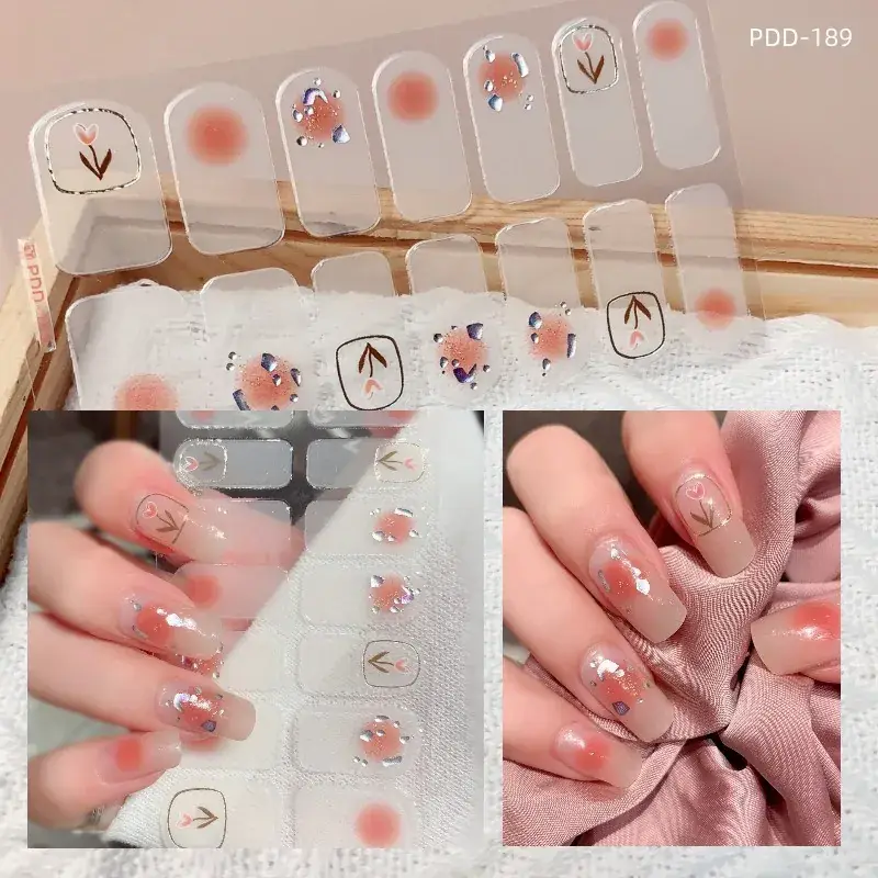3D Waterproof Nail Sticker for Girls - Green & Butterfly Design - Image 73