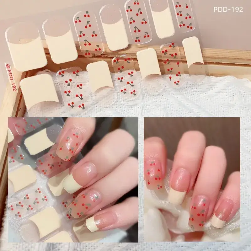 3D Waterproof Nail Sticker for Girls - Green & Butterfly Design - Image 76