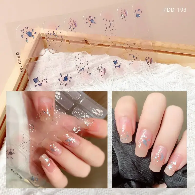 3D Waterproof Nail Sticker for Girls - Green & Butterfly Design - Image 77