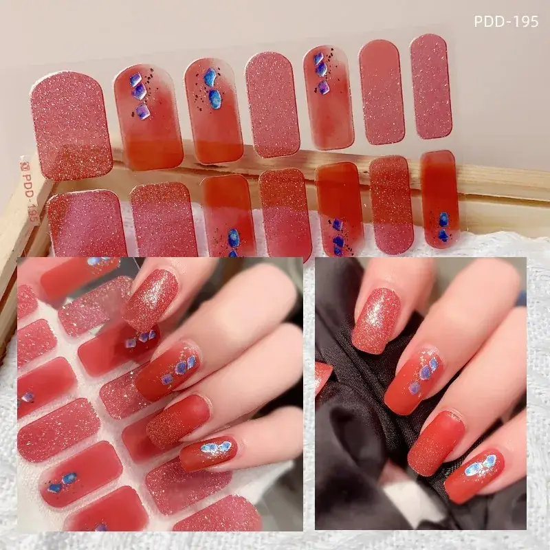 3D Waterproof Nail Sticker for Girls - Green & Butterfly Design - Image 79