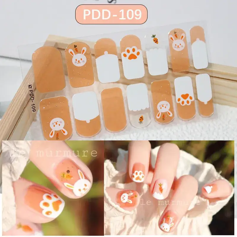 3D Waterproof Nail Sticker for Girls - Green & Butterfly Design - Image 8