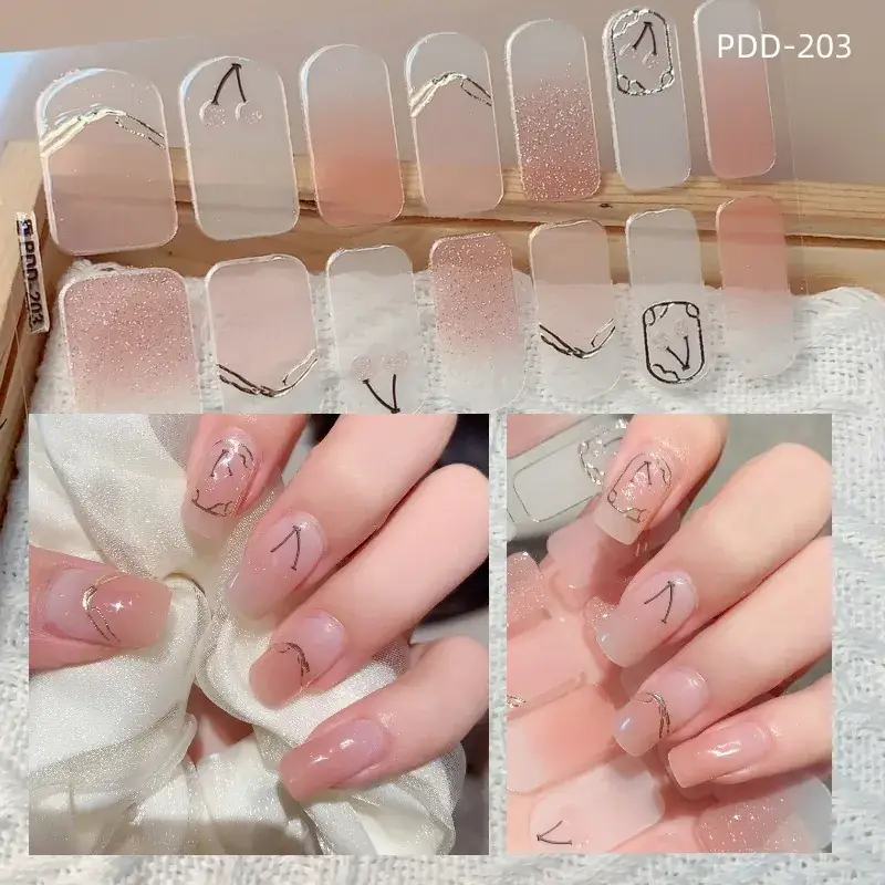3D Waterproof Nail Sticker for Girls - Green & Butterfly Design - Image 87