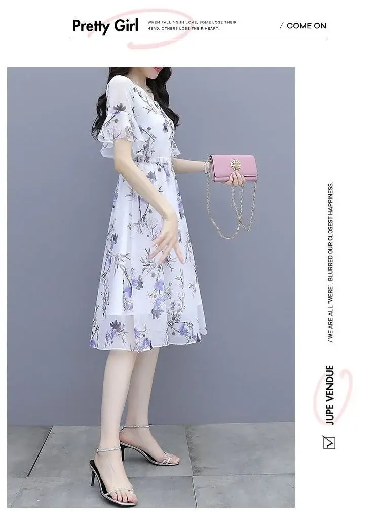 Women Printed Floral A-Line Dress 2023 Summer — feature 11