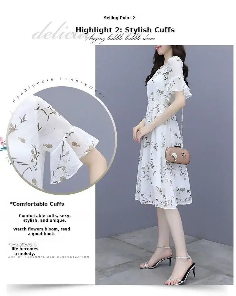 Women Printed Floral A-Line Dress 2023 Summer — feature 17