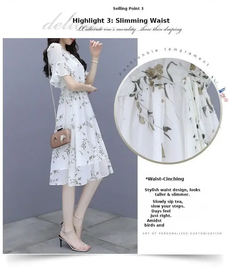 Women Printed Floral A-Line Dress 2023 Summer — feature 18