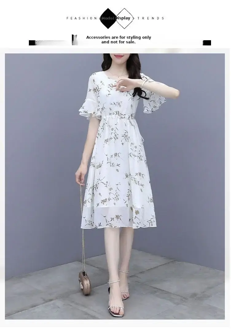 Women Printed Floral A-Line Dress 2023 Summer — feature 20