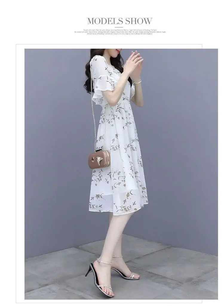 Women Printed Floral A-Line Dress 2023 Summer — feature 21