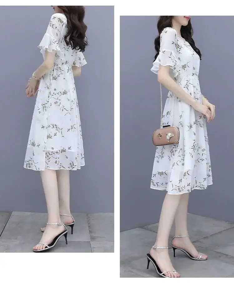 Women Printed Floral A-Line Dress 2023 Summer — feature 22
