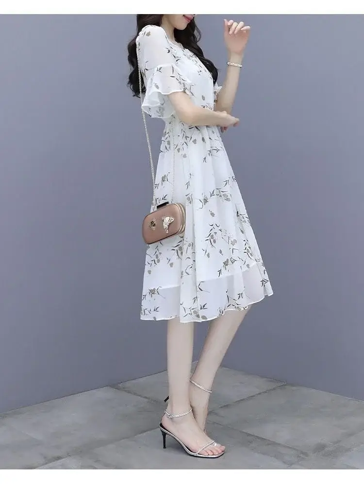 Women Printed Floral A-Line Dress 2023 Summer — feature 23
