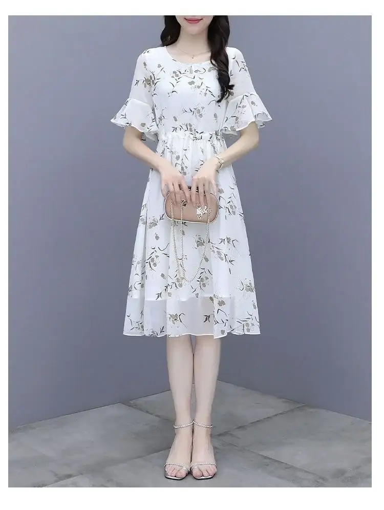 Women Printed Floral A-Line Dress 2023 Summer — feature 25
