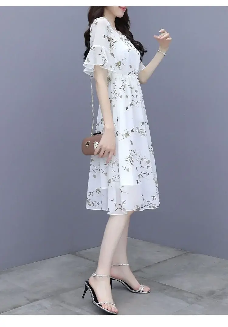 Women Printed Floral A-Line Dress 2023 Summer — feature 26