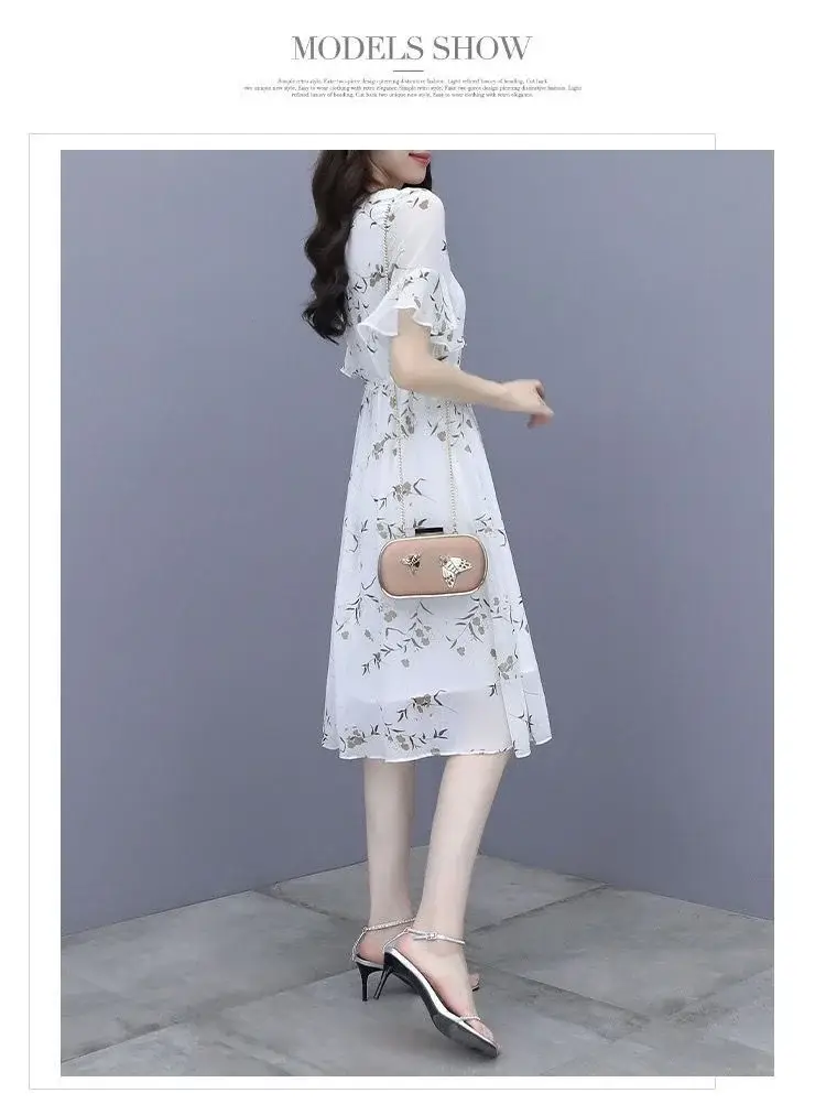 Women Printed Floral A-Line Dress 2023 Summer — feature 27