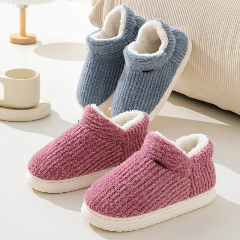 New Style Plush Cotton Slippers Women Winter Warm Non-Slip - Image 8