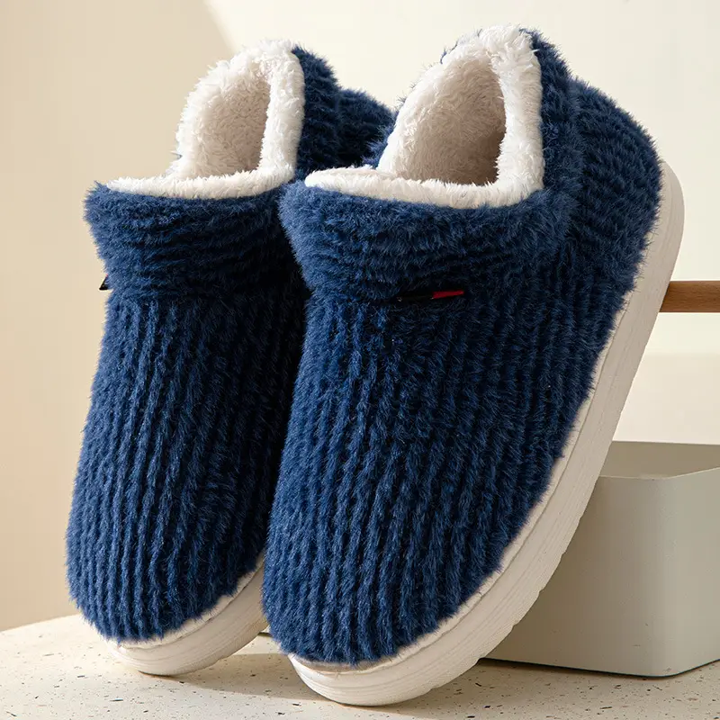 New Style Plush Cotton Slippers Women Winter Warm Non-Slip - Image 3