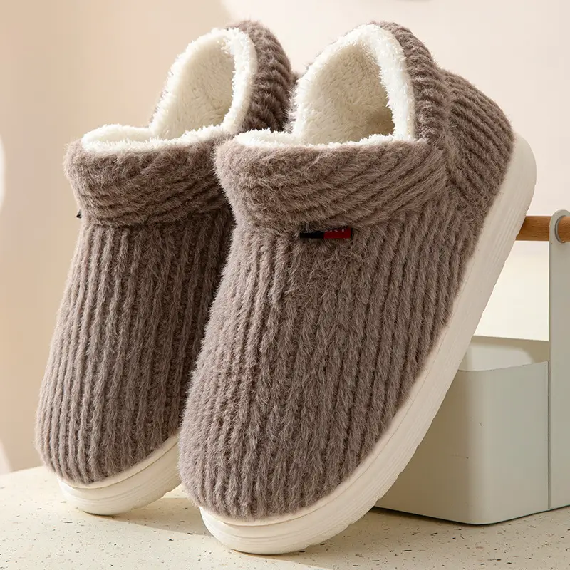 New Style Plush Cotton Slippers Women Winter Warm Non-Slip - Image 5