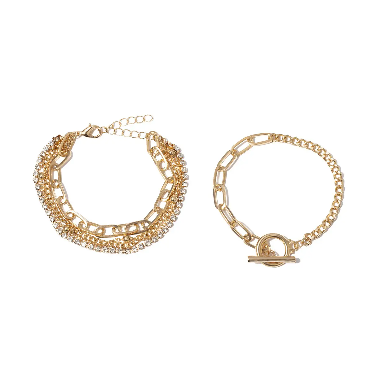 Multi Layer Geometric Bracelet for Women with Heart Pendant - Image 10