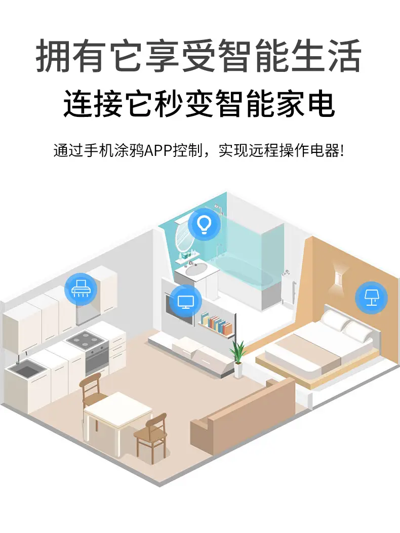 Smart WIFI circuit breaker remote wireless mobile phone controller electric energy meter motor power voice remote control switch light — feature 6