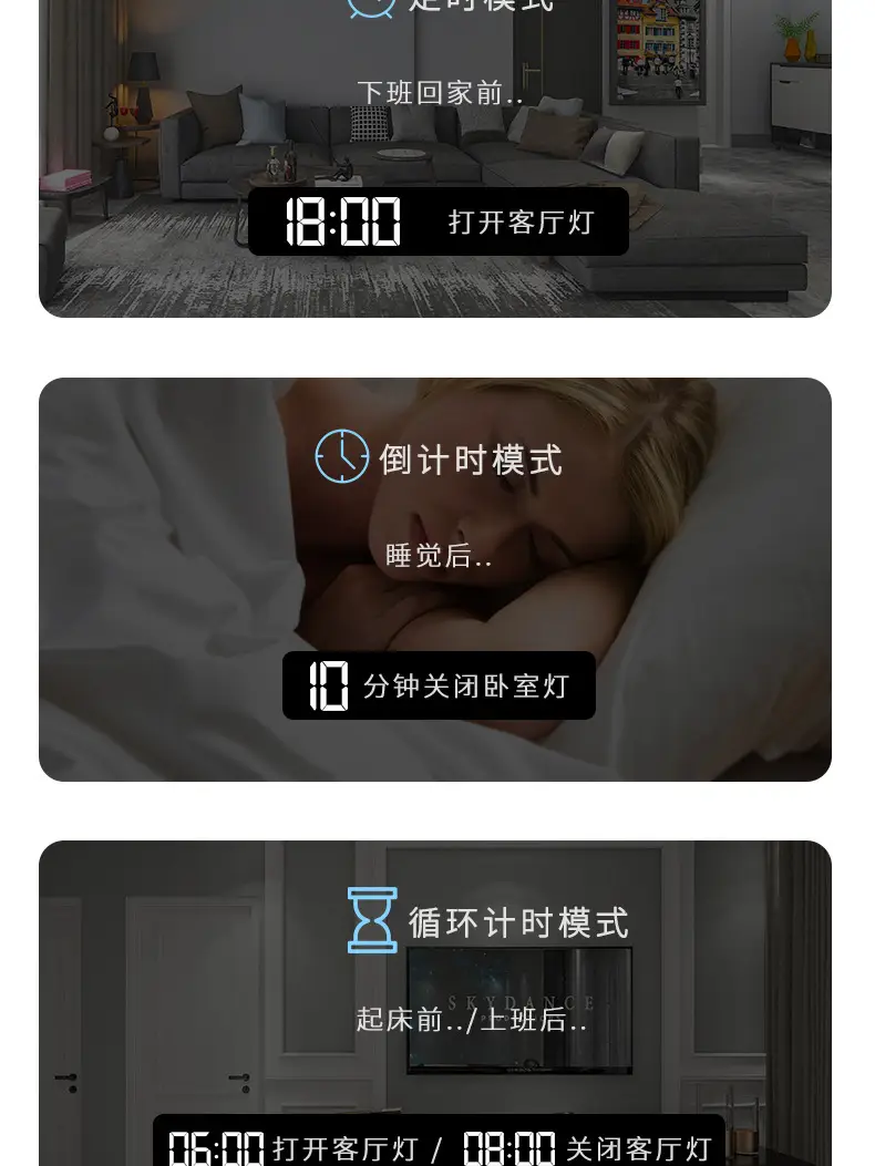 Smart WIFI circuit breaker remote wireless mobile phone controller electric energy meter motor power voice remote control switch light — feature 8
