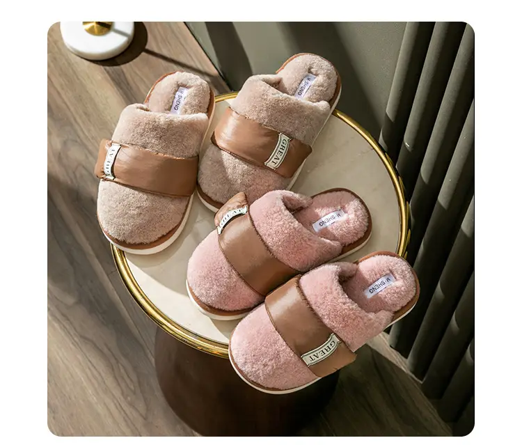 Winter Warm Cross-Border Cotton Slippers for Women Men — feature 11