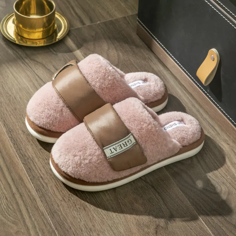 Winter Warm Cross-Border Cotton Slippers for Women Men