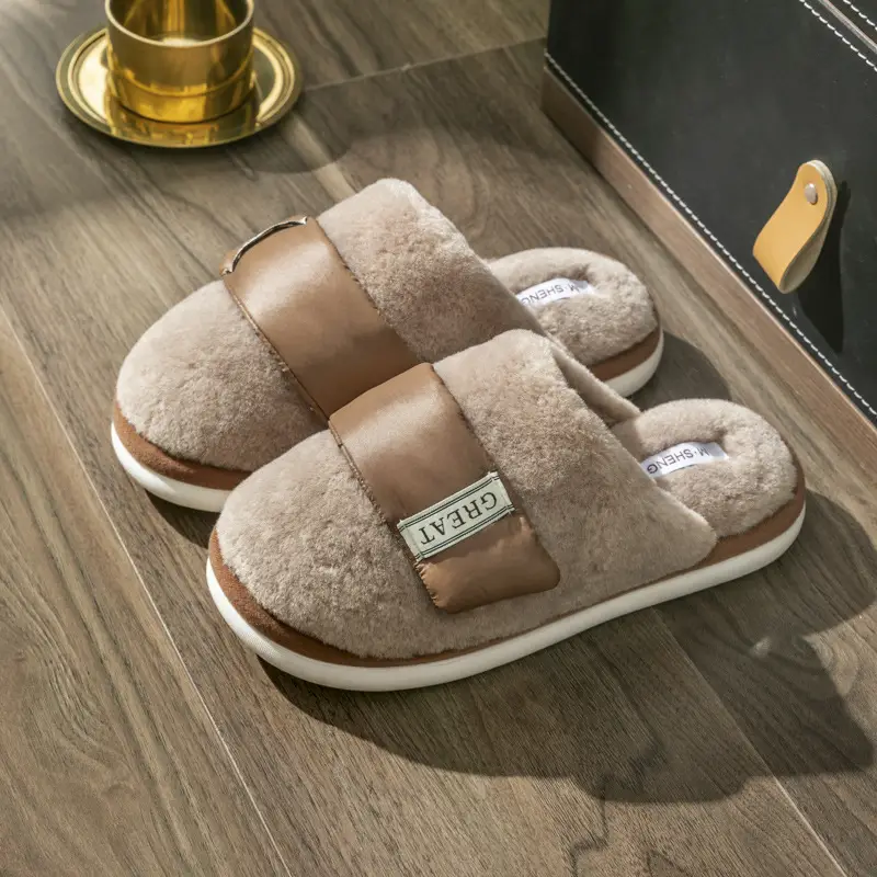 Winter Warm Cross-Border Cotton Slippers for Women Men