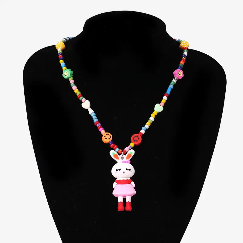 Cartoon Monster Rainbow Necklace for Women