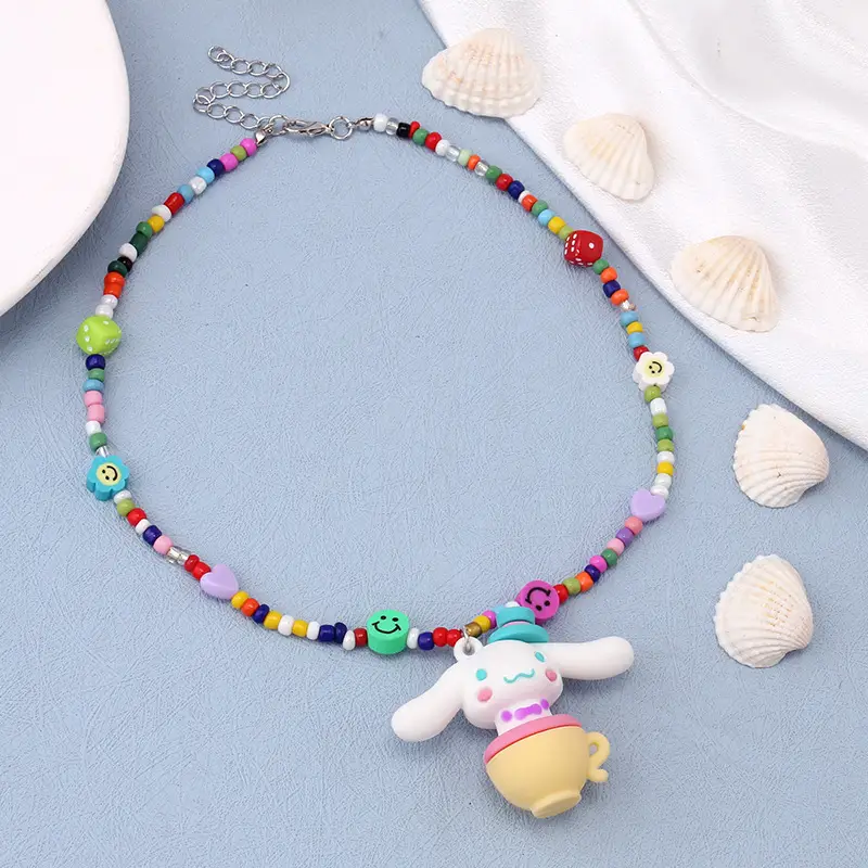 Cartoon Monster Rainbow Necklace for Women