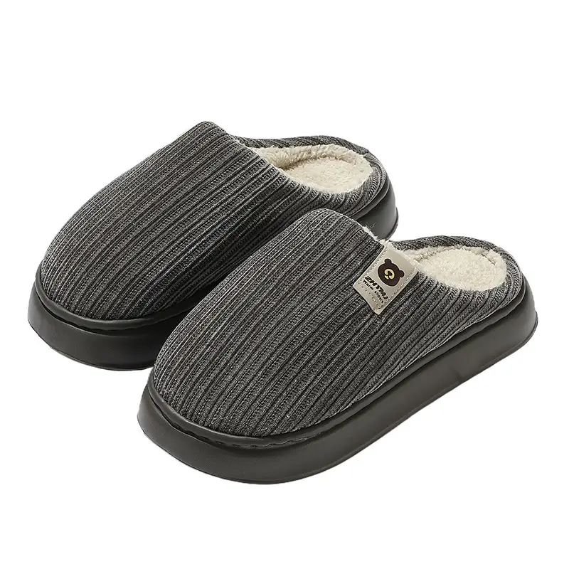 Cotton Slippers for Women, Winter Home Plush Warm Cotton Shoes, Men's Thick-Soled Non-Slip Cotton Slippers, Couple's Home Slippers Wholesale - Image 10