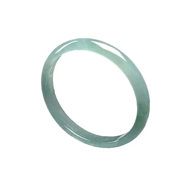 Light Blue Jade Ring A-Grade Ice Waxy Translucent - Image 5