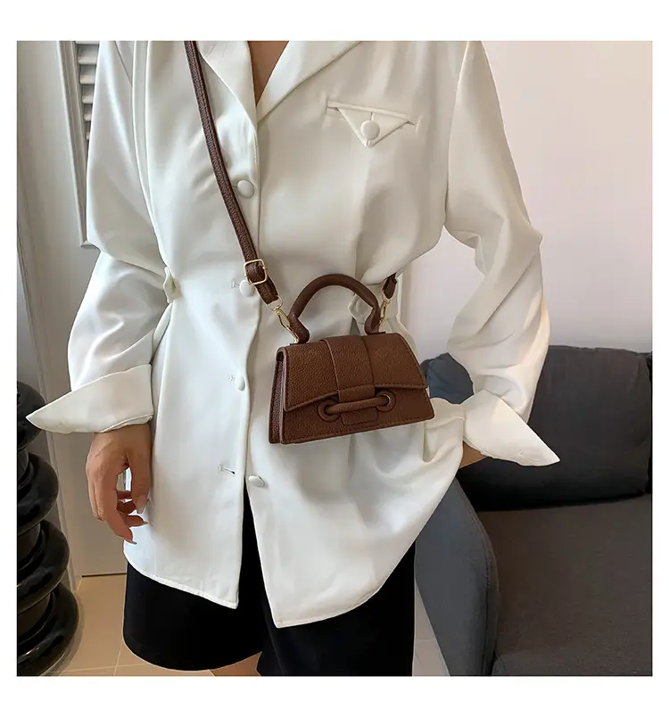 Brown Leather Shoulder Messenger Bag for Women — feature 13
