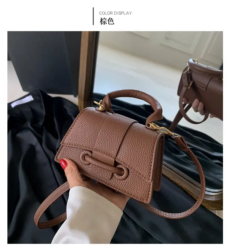 Brown Leather Shoulder Messenger Bag for Women — feature 34