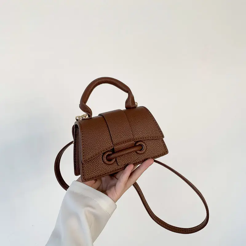 Brown Leather Shoulder Messenger Bag for Women