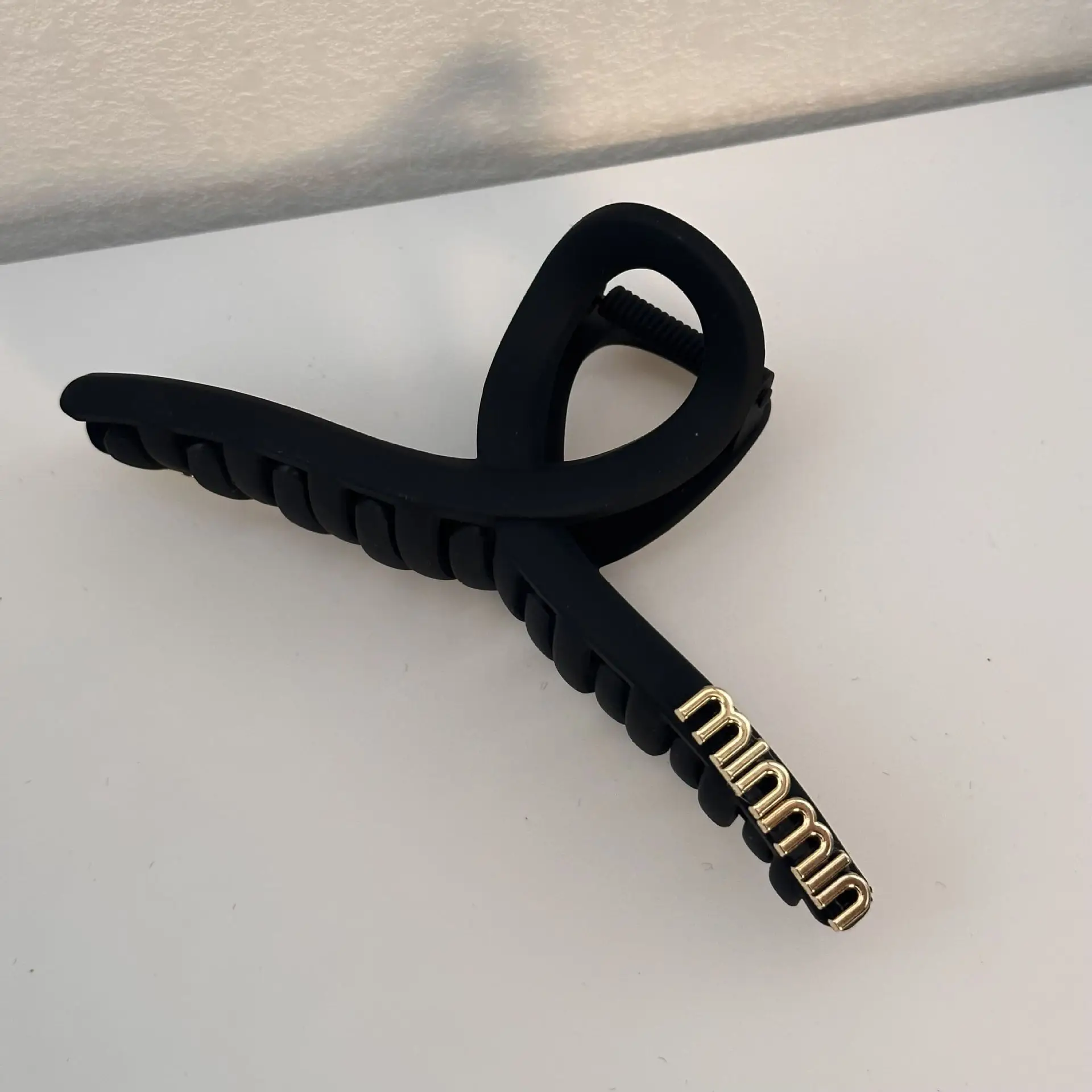 Black Large Hair Clip Female Net Style Hairpin Back — feature 12